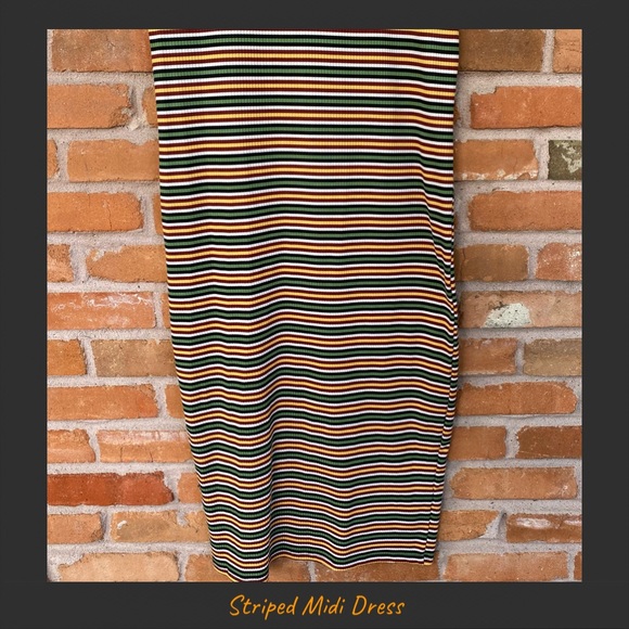 Striped Midi Dress - Picture 4 of 4